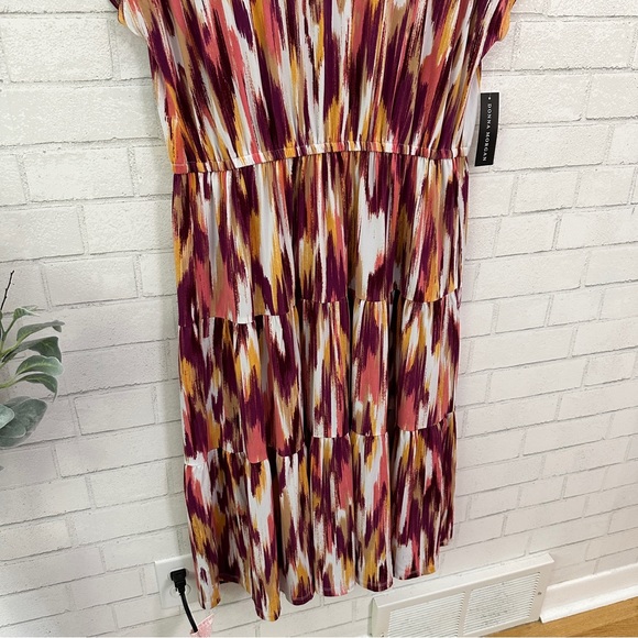 DONNA MORGAN Stitch Fix Rowane Raspberry Tiered Dress - Picture 4 of 13